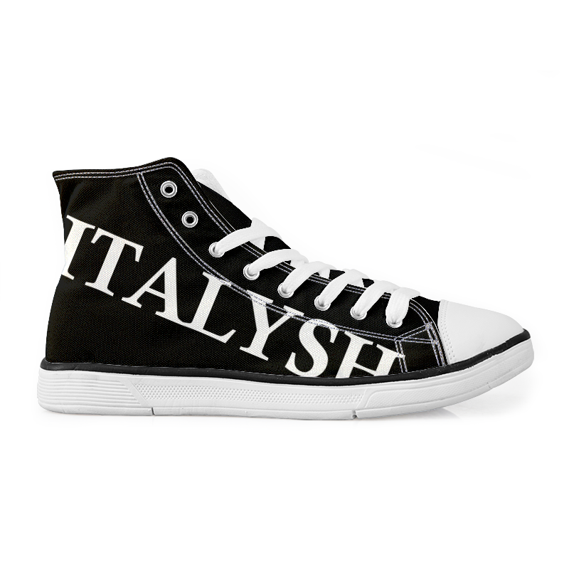 Italysh B&W - High-Top Canvas Shoes