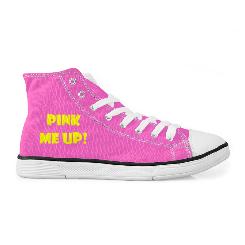 Pink Me Up! - High-Top Canvas Shoes