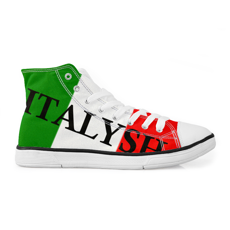 Italysh Tricolore - High-Top Canvas Shoes