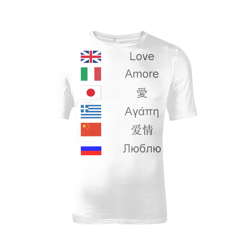 Love Multilanguage -  T-shirts