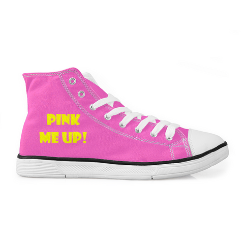 Pink Me Up! - High-Top Canvas Shoes